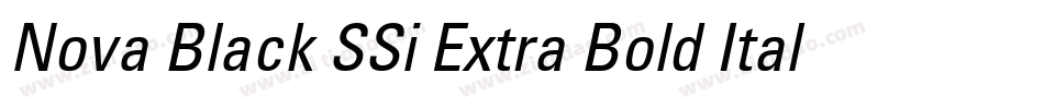 Nova Black SSi Extra Bold Italic字体转换